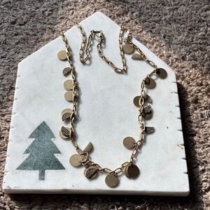 Gold Disc Charm Necklace - Women Jewelry